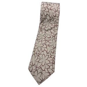 HUGO BOSS Men's 100% Silk Necktie LUXURY Tie Pink Purple Floral W:3.7" EUC